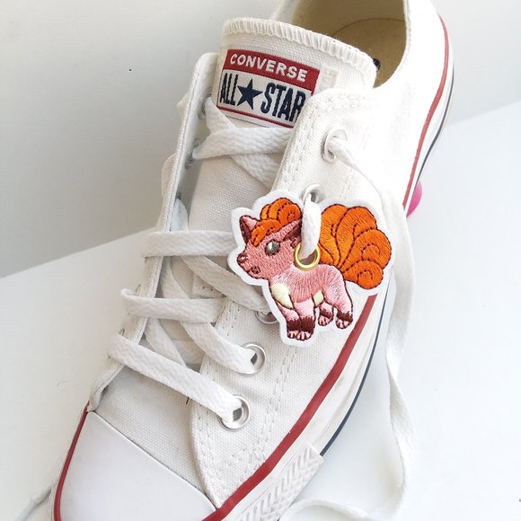 2/$18 Anime card game fox shoe charm Roller skate shoelace patch charm